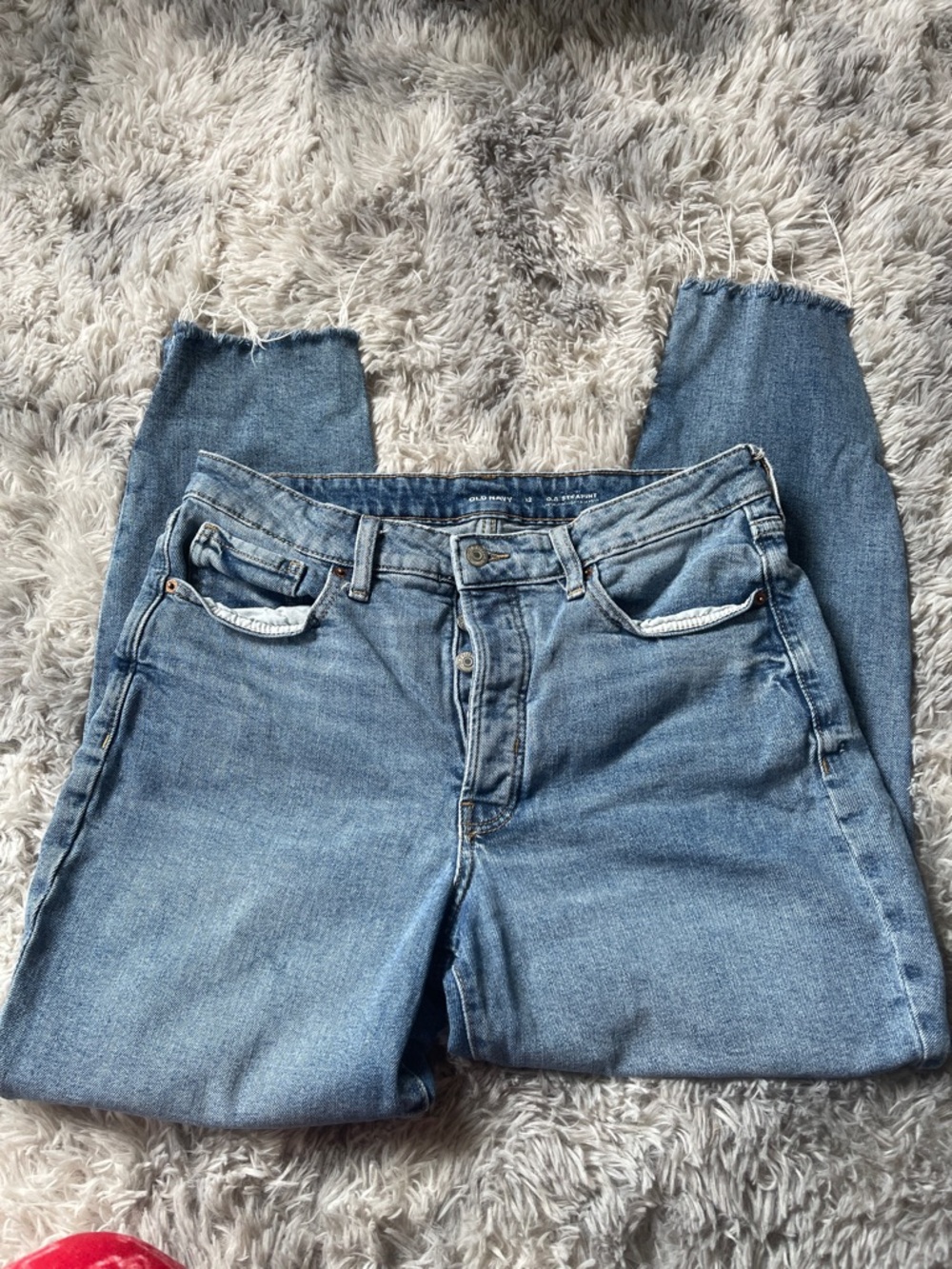 Old Navy Light Wash High-Rise Straight Leg Jeans